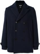 Msgm Double Breasted Peacoat - Blue