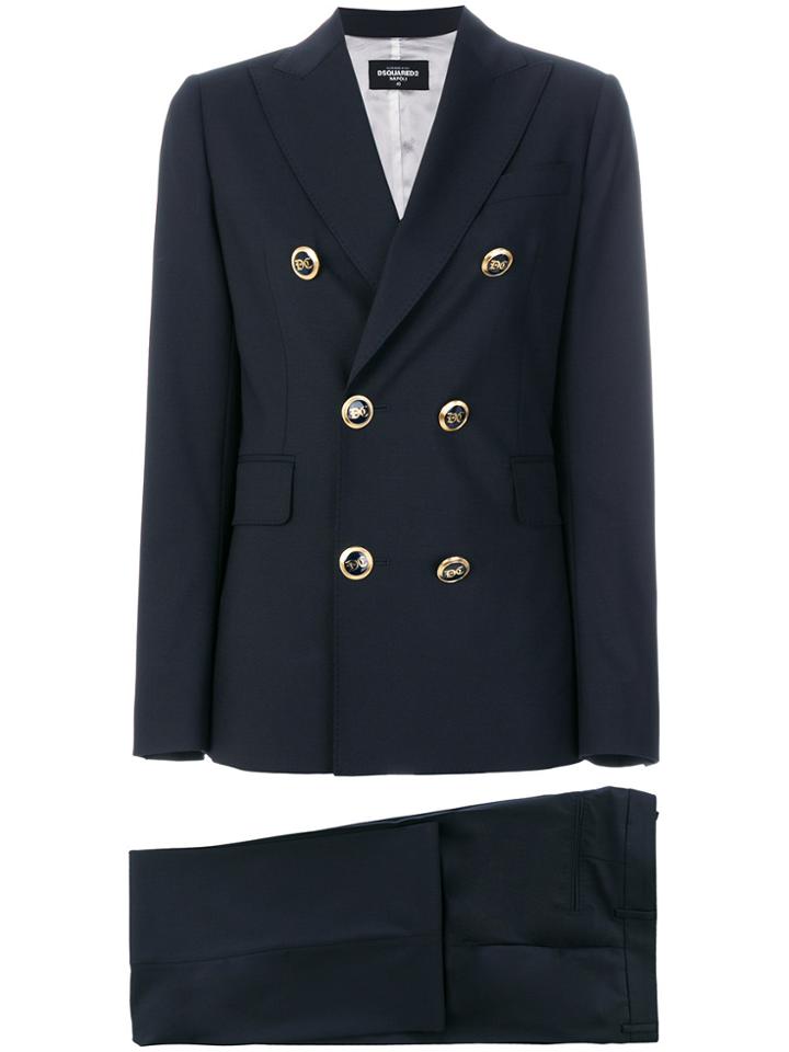 Dsquared2 Button-embellished Suit - Blue
