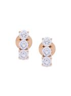 Anita Ko 18kt Rose Gold Triple Stud Diamond Earrings - Metallic