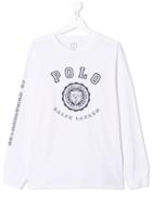 Ralph Lauren Kids Teen Logo Printed T-shirt - White