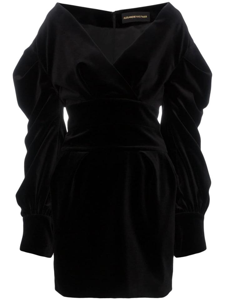 Alexandre Vauthier V-neck Mini-dress - Black