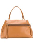 Hogan Trapezoid Tote Bag - Brown