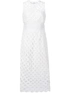 Sophie Theallet Guipure Lace Pencil Dress, Women's, Size: 4, White, Silk/cotton
