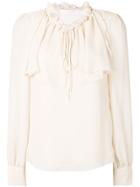 See By Chloé Ruffled Neck Blouse - Neutrals