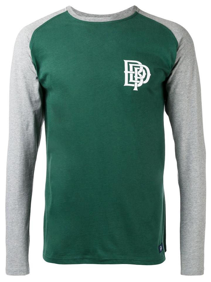Bleu De Paname Contrast Long Sleeve T-shirt, Men's, Size: Medium, Green, Cotton