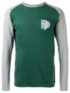 Bleu De Paname Contrast Long Sleeve T-shirt, Men's, Size: Medium, Green, Cotton