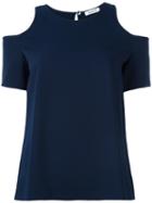 P.a.r.o.s.h. Cold-shoulder Top, Women's, Size: Medium, Blue, Polyester