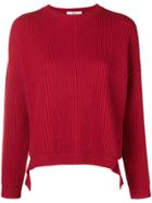Blugirl Lateral Straps Ribbed Jumper - Red