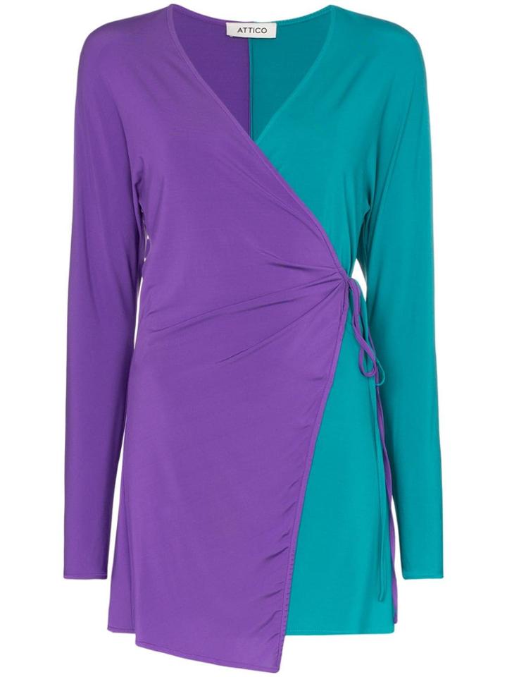Attico Jersey Wrap Dress - Green