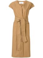 Le Ciel Bleu Belted Midi Dress - Brown