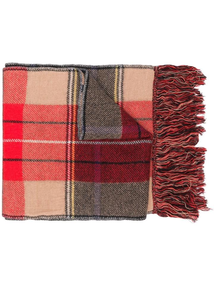Sonia Rykiel Tartan Scarf - Red