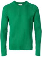 Ami Paris Ribbed Raglan Sleeves Sweater - Green