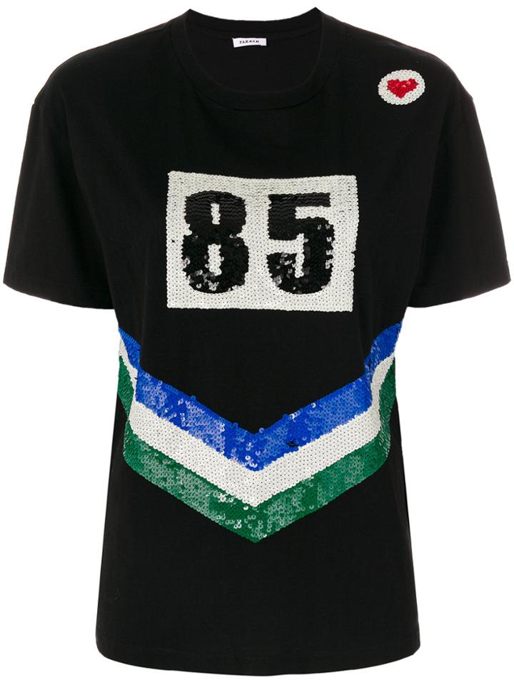 P.a.r.o.s.h. Sequin Number T-shirt - Black