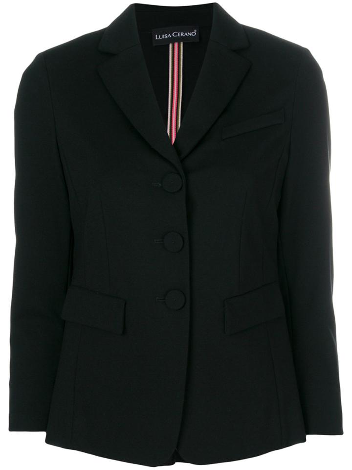 Luisa Cerano Button Up Blazer - Black