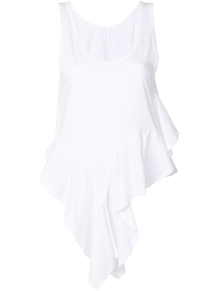Chloé Asymmetric Hem Layered Tank - White