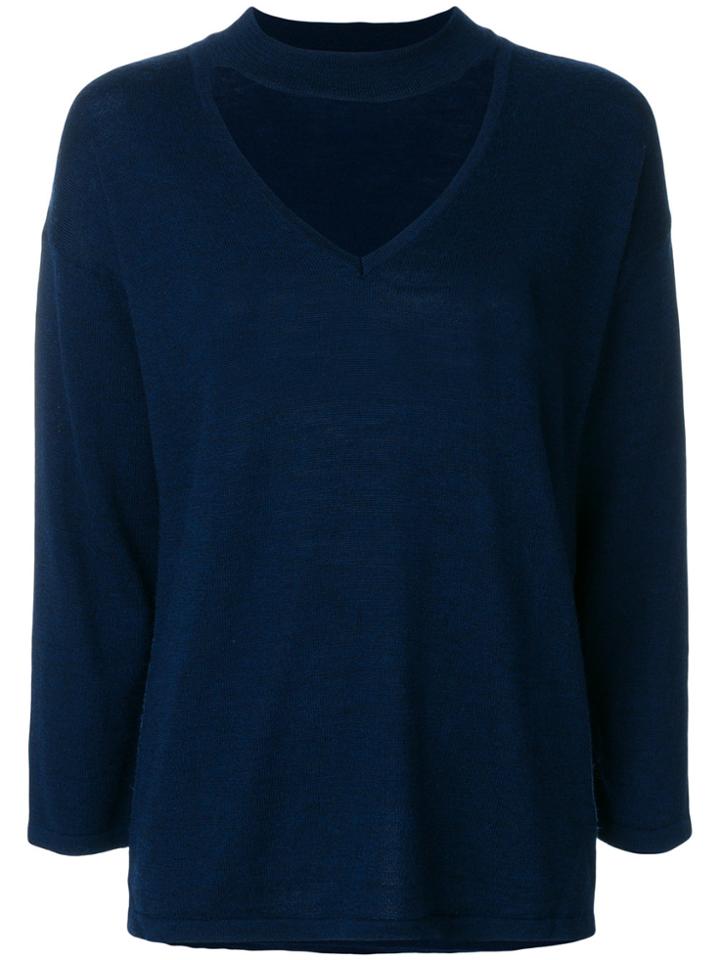 Federica Tosi Open Chest Sweatshirt - Blue