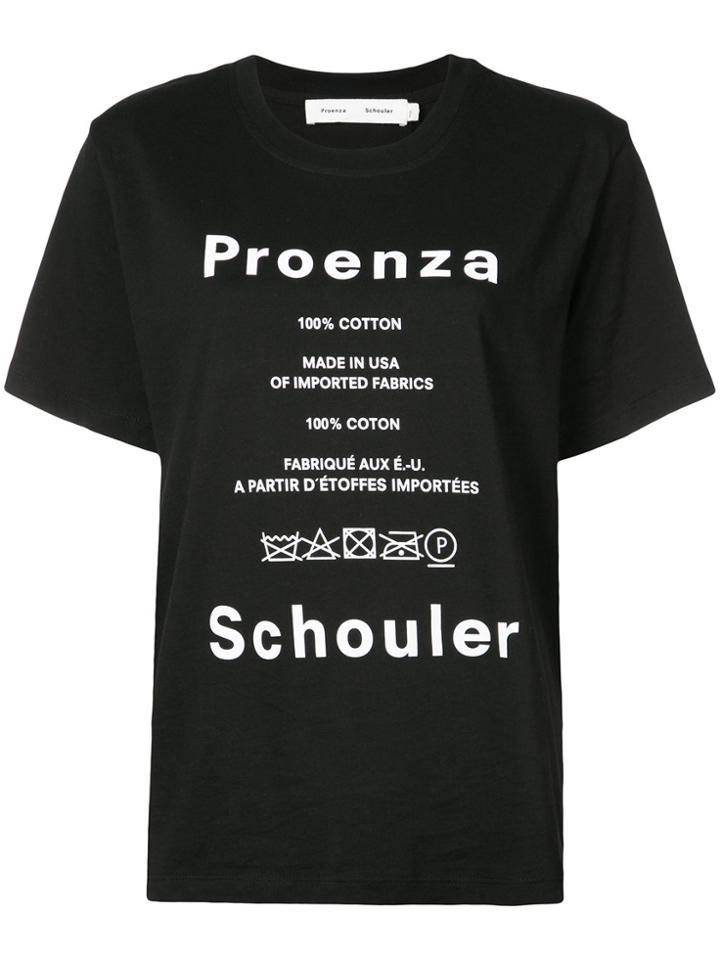 Proenza Schouler Pswl Care Label T-shirt - Black