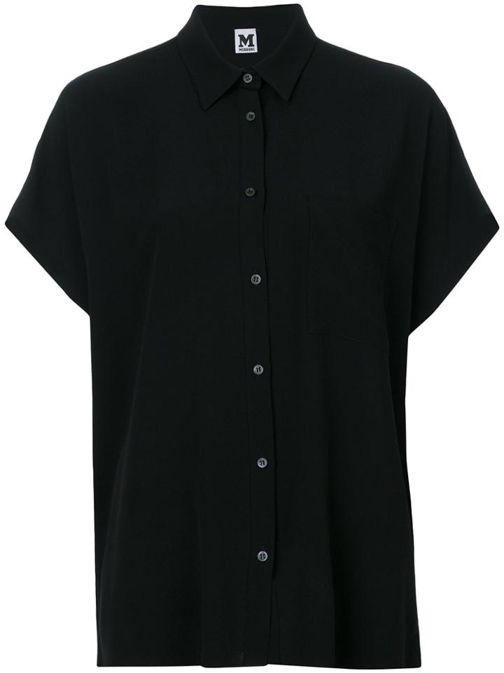 M Missoni Short-sleeve Fitted Shirt - Black