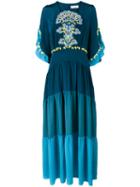 Peter Pilotto - Guipure Lace Maxi Dress - Women - Silk/polyester - 8, Blue, Silk/polyester