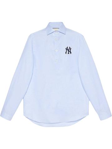 Gucci Camicia In Cotone Con Patch Ny Yankees&trade; - Blue