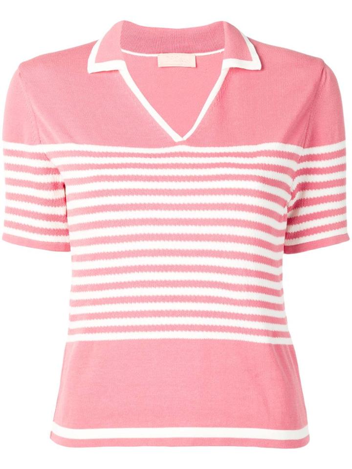 Drome Shortsleeved Polo Top - Pink