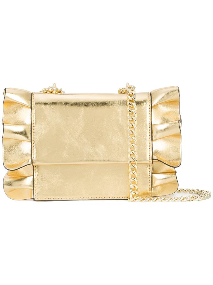 Christian Siriano Ruched Crossbody Bag - Metallic