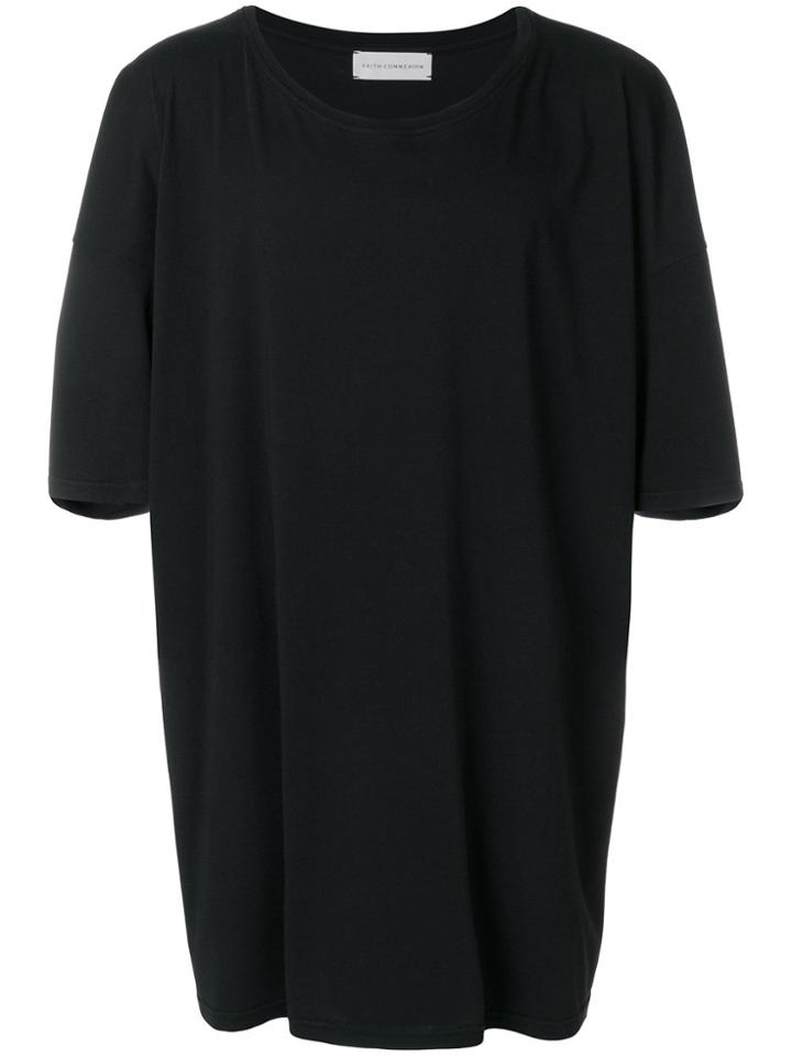 Faith Connexion Applique Slogan Back T-shirt - Black