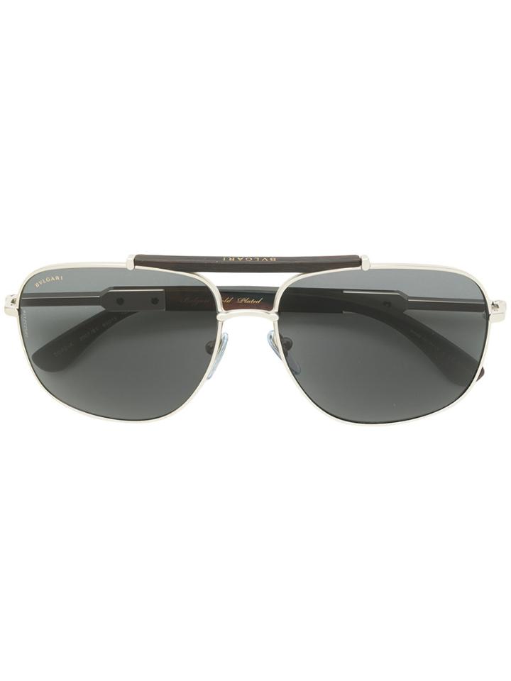 Bulgari Square Frame Sunglasses - Metallic