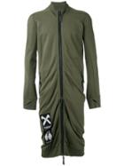 11 By Boris Bidjan Saberi - Embroidered Back Long Cardigan - Men - Cotton - M, Green, Cotton