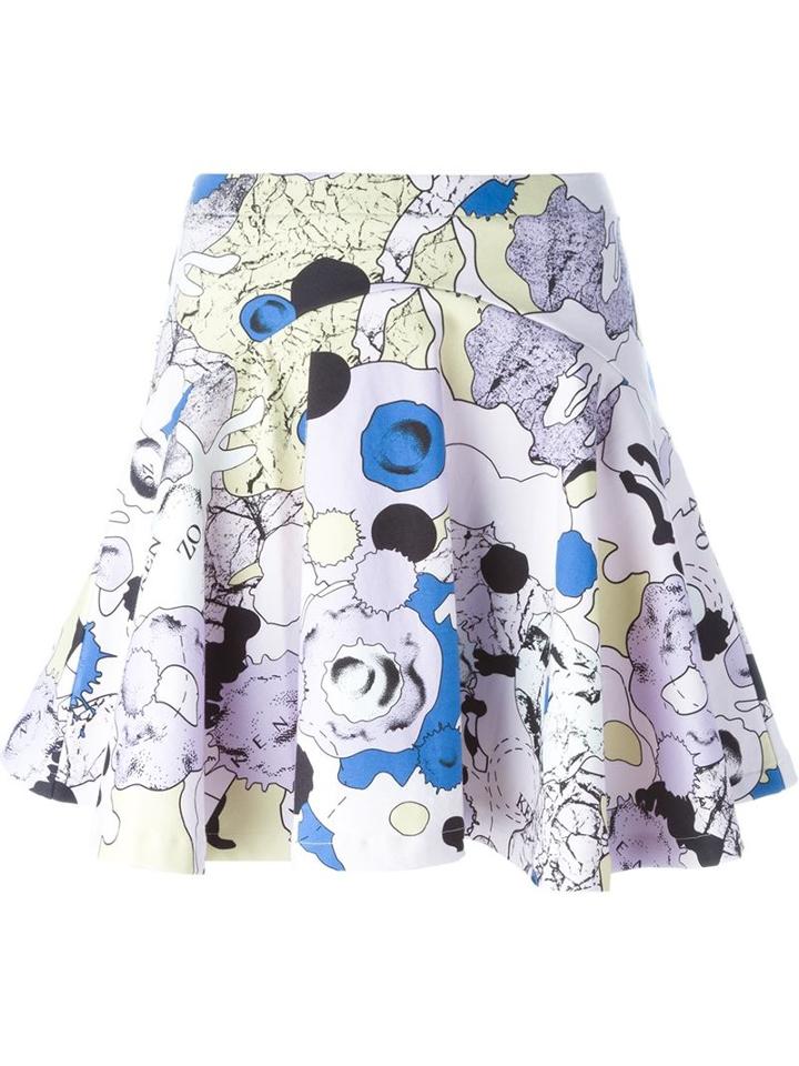 Kenzo 'moonmap' Skirt, Women's, Size: Medium, Pink/purple, Cotton/spandex/elastane