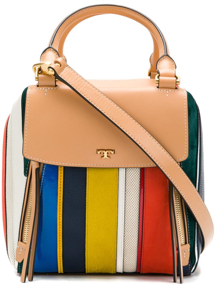 Tory Burch Striped Tote Bag - Nude & Neutrals