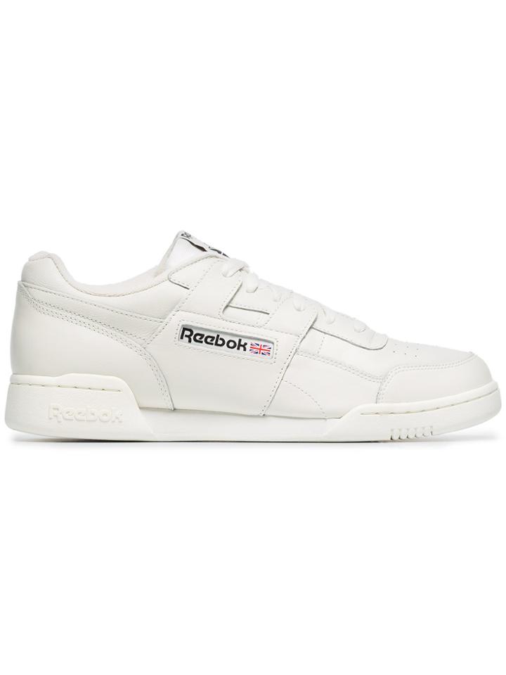 Reebok White Workout Plus Mu Leather Sneakers