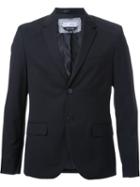 Selfmade By Gianfranco Villegas Back Patched Logo Blazer, Men's, Size: 48, Black, Cotton