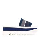 Stella Mccartney Denim Detail Sliders, Women's, Size: 39.5, Blue, Artificial Leather/rubber/cotton