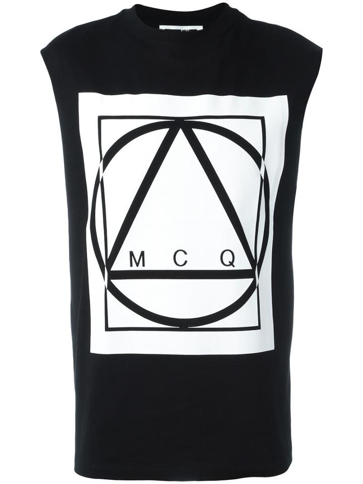 Mcq Alexander Mcqueen Glyph Icon Print Tank Top, Men's, Size: Xs, Black, Cotton