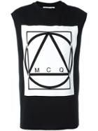 Mcq Alexander Mcqueen Glyph Icon Print Tank Top, Men's, Size: Xs, Black, Cotton