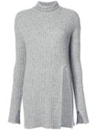 Sally Lapointe - Long Cashmere Top - Women - Silk/cashmere - 8, Grey, Silk/cashmere