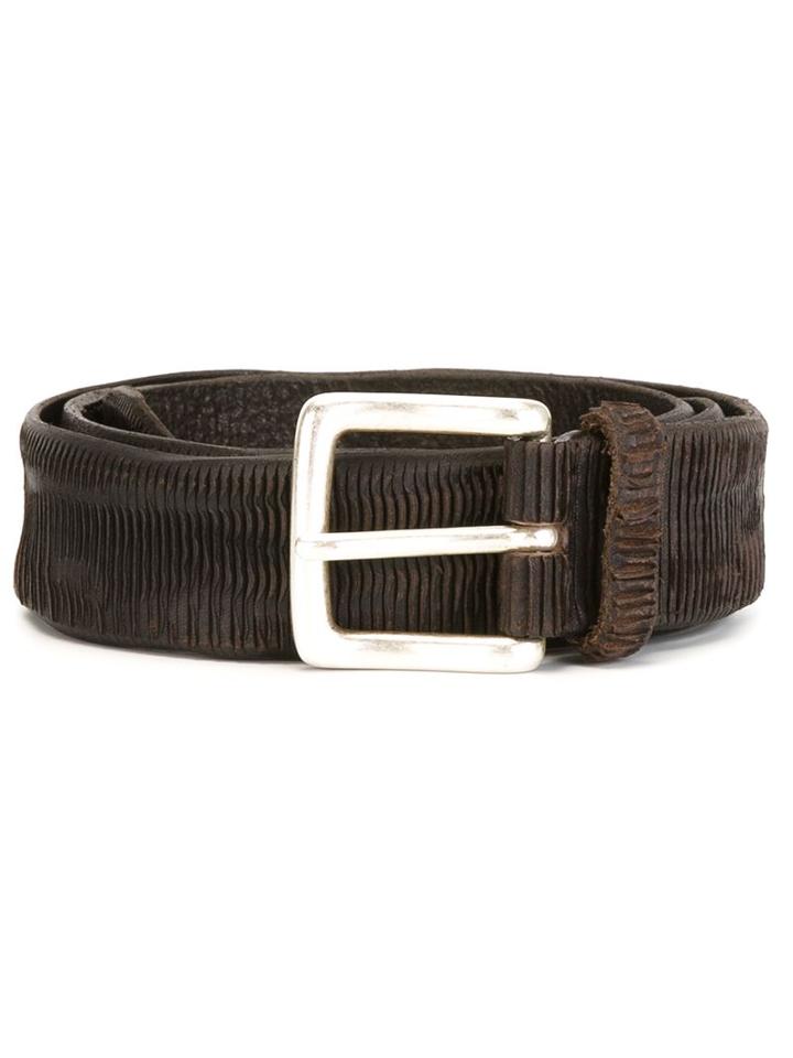 Orciani Buckle Belt, Men's, Size: 100, Brown, Leather