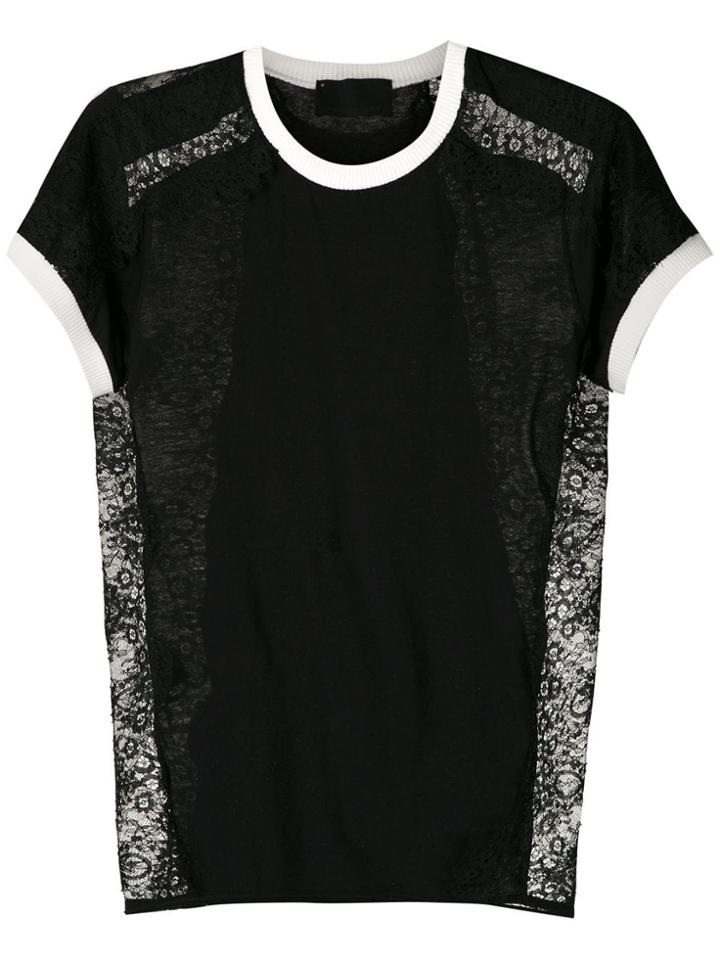 Andrea Bogosian Lace Panels T-shirt - Black