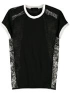 Andrea Bogosian Lace Panels T-shirt - Black