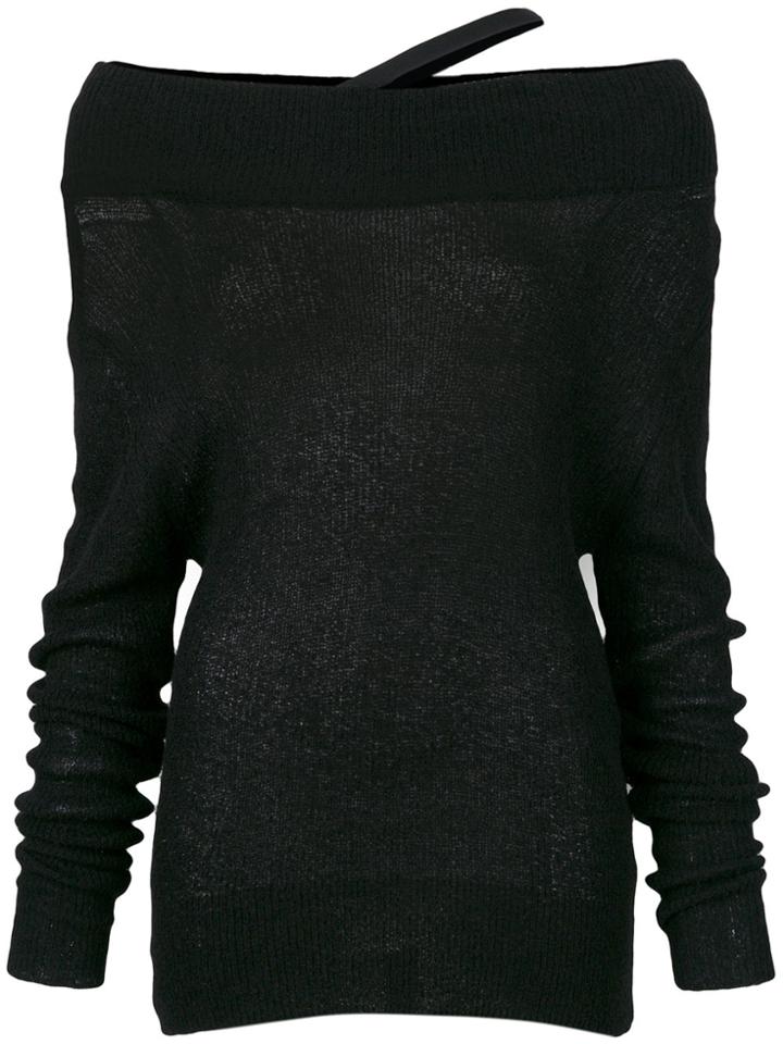 Ann Demeulemeester Lightweight Knit Jumper - Black