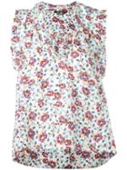 Isabel Marant - Floral-print Top - Women - Silk - 42, Blue, Silk