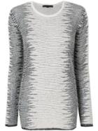 Alexander Wang Frayed Tunic Sweater - White