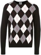 Valentino - Geometric Embroidered Sweater - Men - Virgin Wool - L, Black, Virgin Wool