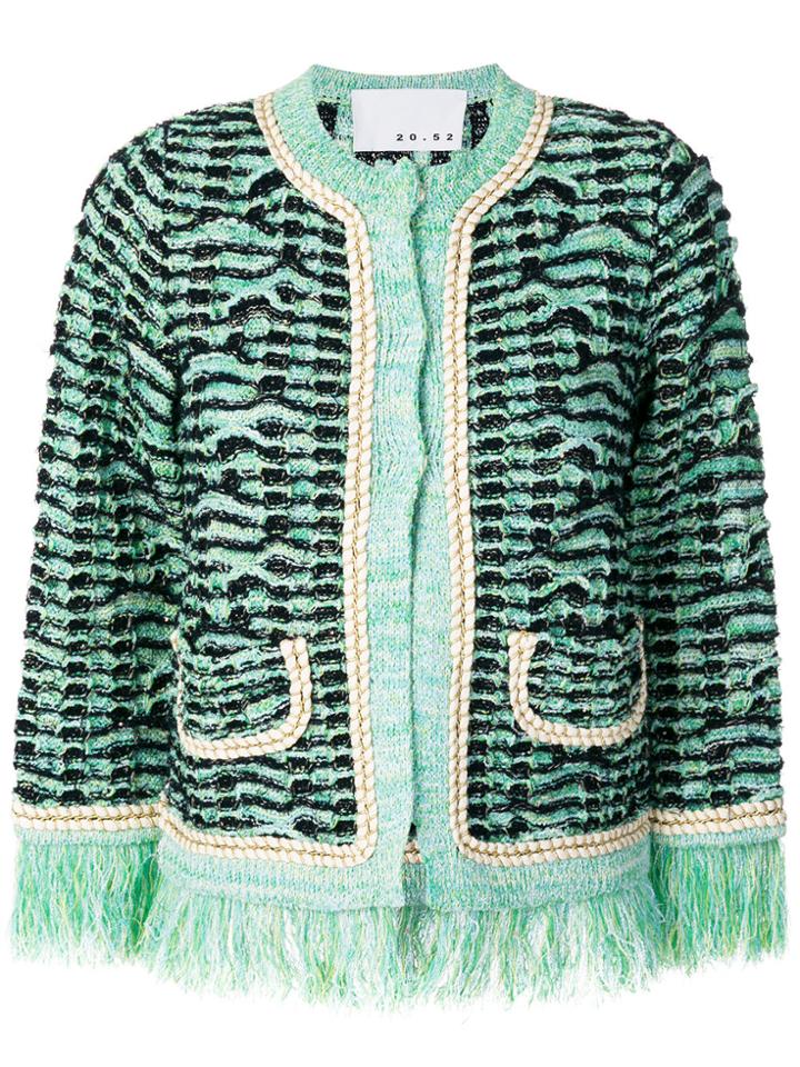 20:52 Fitted Tweed Jacket - Green