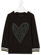 Stella Mccartney Kids Glitter Heart Sweatshirt - Black