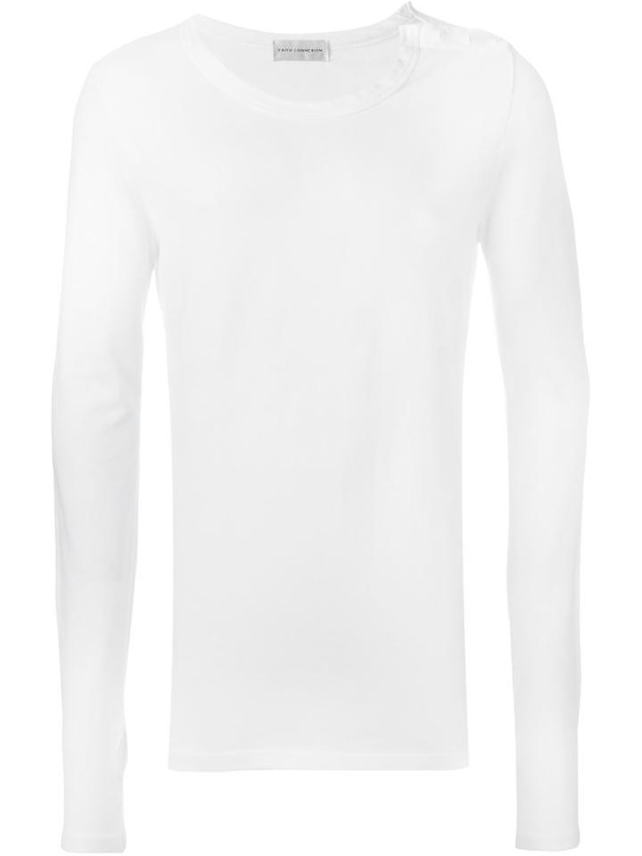 Faith Connexion Longsleeved T-shirt, Men's, Size: Large, White, Cotton