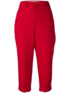 Comme Des Garçons Pre-owned Cropped Skinny Trousers - Red