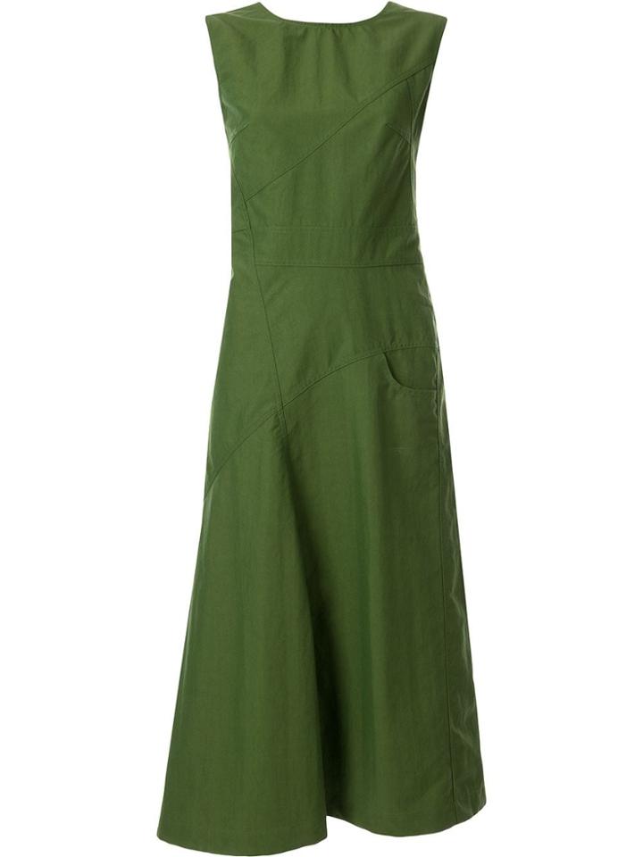 Christian Wijnants Asymmetric Hem Midi Dress - Green