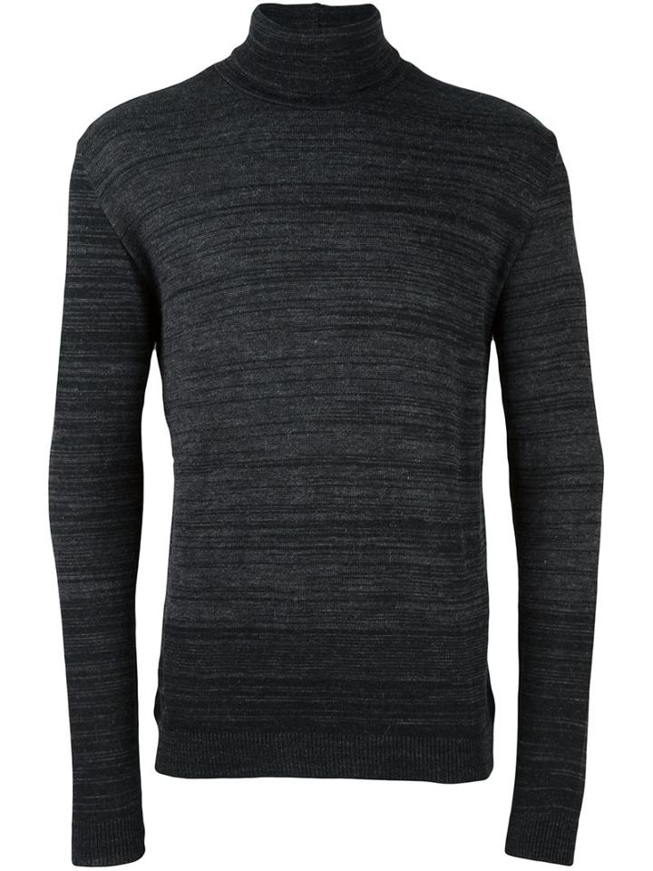 Stephan Schneider Turtle Neck Jumper, Men's, Size: Small, Grey, Acrylic/nylon/wool/alpaca